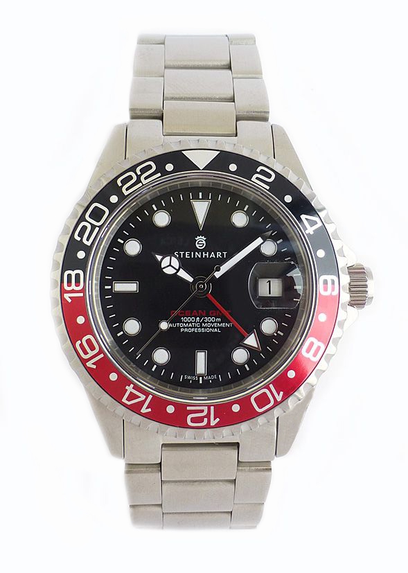 Steinhart GMT Ocean 1 Black Red 0836 | Chronomaster UK