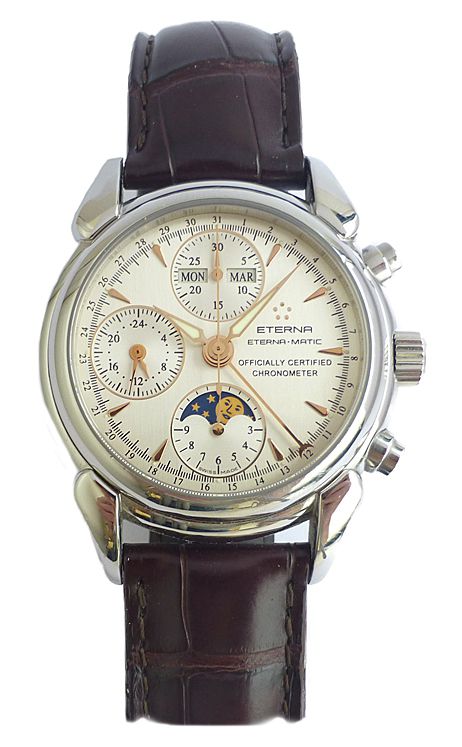 Eterna 1948 Moonphase Calendar Chronograph Certified Chronometer NWW Eterna 1948 Moonphase Calendar Chronograph Certified Chronometer NWW