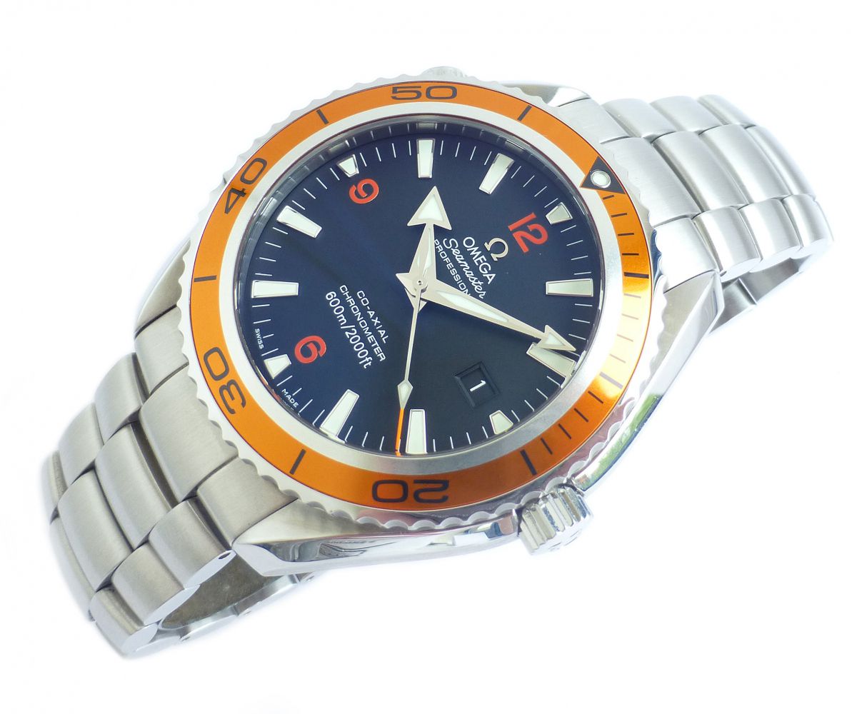 Omega Seamaster Ocean CoAxial Orange Bezel Omega Serviced OME 620 Chronomaster UK