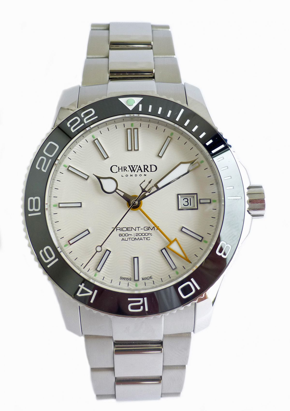 christopher ward trident pro 600 gmt nww 1420 chronomaster uk