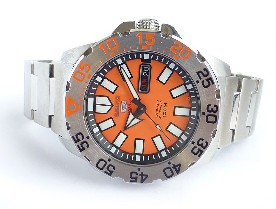 seiko divers watch orange monster