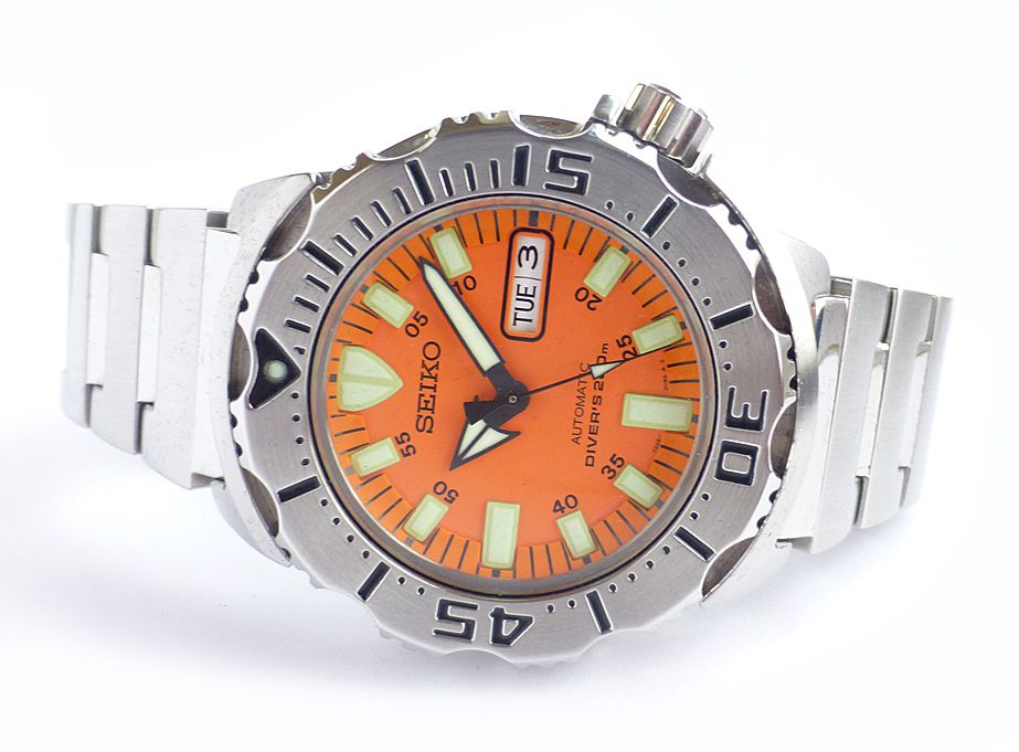 seiko divers watch orange monster