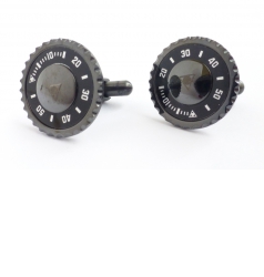Speedometer Official Black Steel Cufflinks