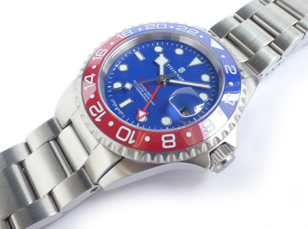 Steinhart Steinhart Ocean One GMT BLUE-RED Ceramic Blue Dial Diver Watch  103-1322