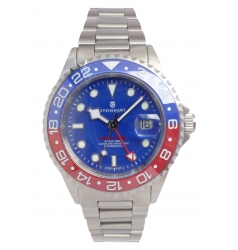 Steinhart Steinhart Ocean One GMT BLUE-RED Ceramic Blue Dial Diver Watch 103-1322