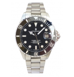 Pre Owned Steinhart Steinhart Ocean 39 Black Ceramic. ETA 2824-2 NWW 2156