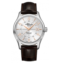 Atlantic Atlantic Worldmaster 1888 Automatic Vintage Silver & Rose Gold 55750.41.25R