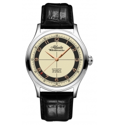Atlantic Atlantic Worldmaster Original Automatic. Cream Black Dial 53754.41.93RBK