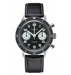 Hanhart Hanhart 415 ES Reverse Panda on Leather Strap H703.211-8010