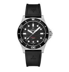 Atlantic Atlantic Mariner Wave Automatic Black Dial on PU Rubber Strap 81771.41.69PU